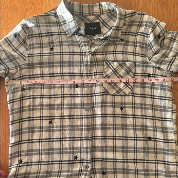 RAILS Milo Ivory Star Plaid Button Down Shirt Women’s Large Long Sleeve - Picture 8 of 10